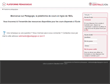 Tablet Screenshot of pedagogie.ec-lyon.fr