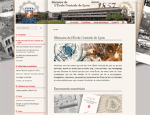 Tablet Screenshot of histoire.ec-lyon.fr